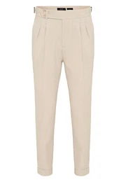 7/8-Strandhose Bukres - High Waist - Buckle Detailed - Pleated -Textured