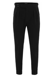 7/8-Strandhose Bukres - High Waist - Buckle Detailed - Pleated -Textured