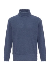 Antioch Sweatshirt Turtleneck Ribbed Jumper Dunkelblau/Grau/Blau/Hellblau