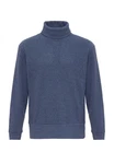 Antioch Sweatshirt Turtleneck Ribbed Jumper Dunkelblau/Grau/Blau/Hellblau