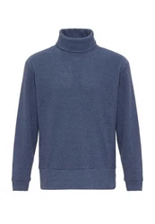 Antioch Sweatshirt Turtleneck Ribbed Jumper Dunkelblau/Grau/Blau/Hellblau