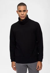 Antioch Sweatshirt Turtleneck Ribbed Jumper Schwarz
