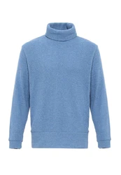 Antioch Sweatshirt Turtleneck Ribbed Jumper Grau/Blau/Hellblau
