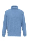Antioch Sweatshirt Turtleneck Ribbed Jumper Grau/Blau/Hellblau