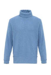 Antioch Sweatshirt Turtleneck Ribbed Jumper Grau/Blau/Hellblau