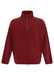 Sweatshirt Half Zip High Neck Sweatshirt