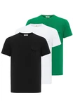 Dandalo Poloshirt Milos Dunkelgrün/Weiß/Grün/Schwarz