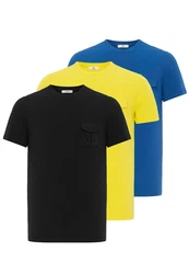 Dandalo Poloshirt Milos Gelb/Dunkelblau/Mischfarben