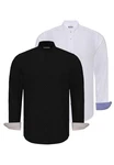 Dandalo Blusenshirt DEYVID Weiß/Schwarz/Dunkelblau/Rot