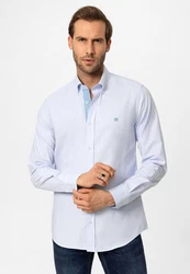 Dandalo Blusenshirt Dinko Hellblau/Blau/Grau