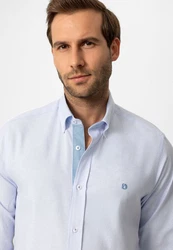 Dandalo Blusenshirt Dinko Hellblau/Blau/Grau