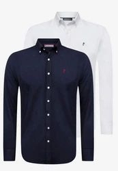 Jacey Quinn Blusenshirt 2 Pack Hellblau/Dunkelblau/Rot/Weiß