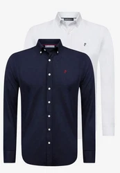 Jacey Quinn Blusenshirt 2 Pack Hellblau/Dunkelblau/Rot/Weiß