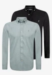 Jacey Quinn Blusenshirt 2 Pack Hellblau/Dunkelgrün/Blau/Grün