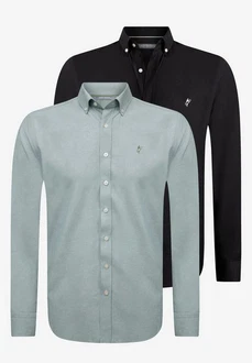 Jacey Quinn Blusenshirt 2 Pack Hellblau/Dunkelgrün/Blau/Grün
