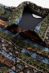 Next Fleecejacke Fleece-Hemdjacke mit Print Mischfarben/Gelb/Braun/Creme/Grün