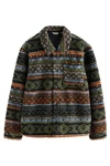 Next Fleecejacke Fleece-Hemdjacke mit Print Mischfarben/Gelb/Braun/Creme/Grün