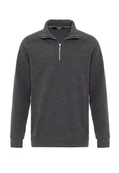 Antioch Sweatshirt Standing Collar Knitwear Dunkelgrau/Grau