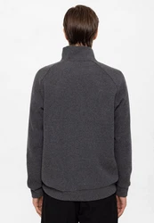 Antioch Sweatshirt Standing Collar Knitwear Dunkelgrau/Grau