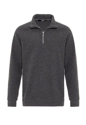 Antioch Sweatshirt Standing Collar Knitwear Dunkelgrau/Grau