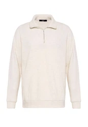 Antioch Sweatshirt Standing Collar Knitwear Beige/Khaki/Creme/Weiß/Braun