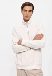 Antioch Sweatshirt Standing Collar Knitwear Beige/Khaki/Creme/Weiß/Braun