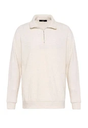 Antioch Sweatshirt Standing Collar Knitwear Beige/Khaki/Creme/Weiß/Braun