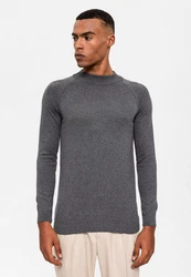 Antioch Sweatshirt Mock Turtleneck Jumper Dunkelgrau/Grau