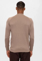 Antioch Sweatshirt Mock Turtleneck Jumper Beige/Braun/Khaki/Lila