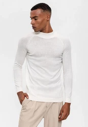 Antioch Sweatshirt Mock Turtleneck Jumper Weiß/Creme