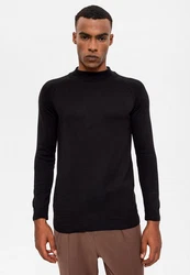 Antioch Sweatshirt Mock Turtleneck Jumper Schwarz