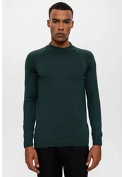 Antioch Sweatshirt Mock Turtleneck Jumper Dunkelgrün