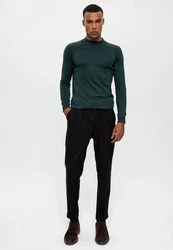 Antioch Sweatshirt Mock Turtleneck Jumper Dunkelgrün