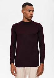 Antioch Sweatshirt Mock Turtleneck Jumper Dunkelrot/Bordeaux/Lila