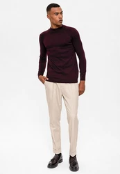 Antioch Sweatshirt Mock Turtleneck Jumper Dunkelrot/Bordeaux/Lila