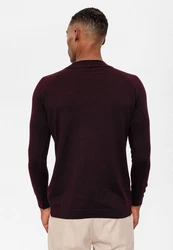 Antioch Sweatshirt Mock Turtleneck Jumper Dunkelrot/Bordeaux/Lila