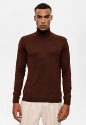 Antioch Sweatshirt Mock Turtleneck Jumper Dunkelrot/Braun/Bordeaux/Dunkelbraun