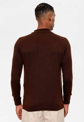 Antioch Sweatshirt Mock Turtleneck Jumper Dunkelrot/Braun/Bordeaux/Dunkelbraun
