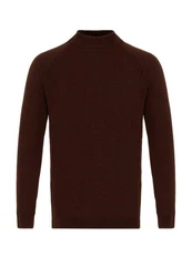 Antioch Sweatshirt Mock Turtleneck Jumper Dunkelrot/Braun/Bordeaux/Dunkelbraun