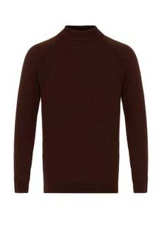 Antioch Sweatshirt Mock Turtleneck Jumper Dunkelrot/Braun/Bordeaux/Dunkelbraun