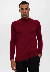 Antioch Sweatshirt Mock Turtleneck Jumper Dunkelrot/Bordeaux