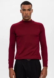 Antioch Sweatshirt Mock Turtleneck Jumper Dunkelrot/Bordeaux