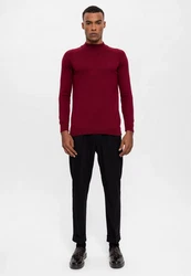 Antioch Sweatshirt Mock Turtleneck Jumper Dunkelrot/Bordeaux
