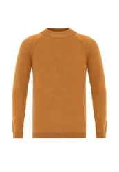 Antioch Sweatshirt Mock Turtleneck Jumper Braun/Orange