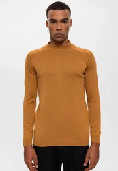 Antioch Sweatshirt Mock Turtleneck Jumper Braun/Orange