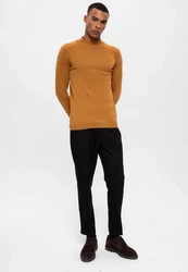 Antioch Sweatshirt Mock Turtleneck Jumper Braun/Orange