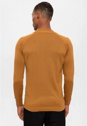 Antioch Sweatshirt Mock Turtleneck Jumper Braun/Orange