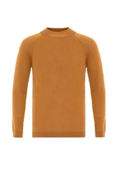 Antioch Sweatshirt Mock Turtleneck Jumper Braun/Orange