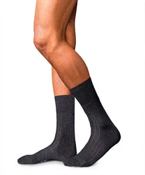 FALKE Socken No. 2 Schwarz/Orange/Dunkelgrau