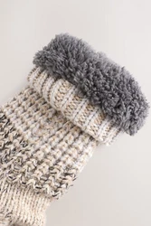 Next Haussocken Hausschuh-Socken (1-Paar) Grau/Beige/Hellgrau/Weiß